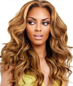 Custom Body Wave Light Highlight Transparent Lace 180% Density Wig
