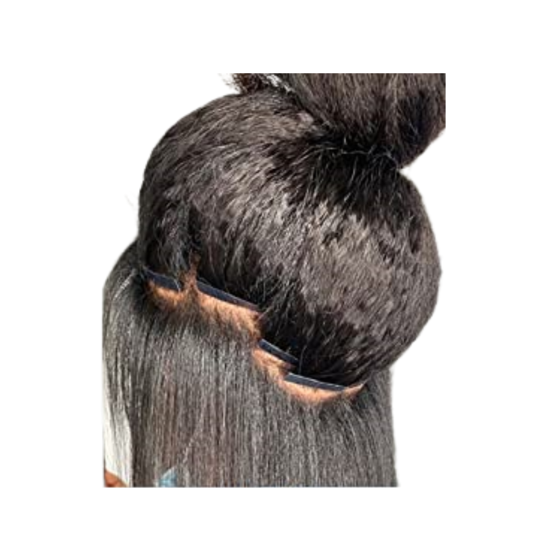 Kinky Straight Tape In  Hair Extensions