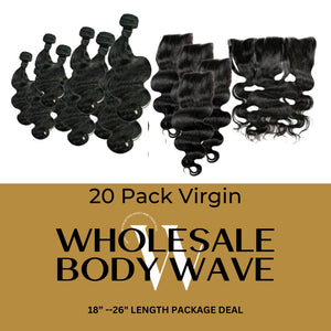 20-Pack 100% Virgin Body Wave Wholesale Deal